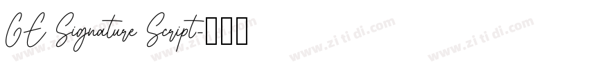 GE Signature Script字体转换